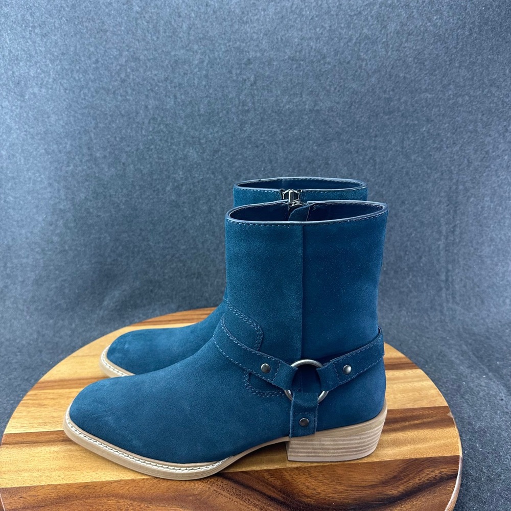 Dingo Mens Calgary Ankle Boots Leather Whiskey Navy Blue DI 296 Size 9 - Picture 6 of 9
